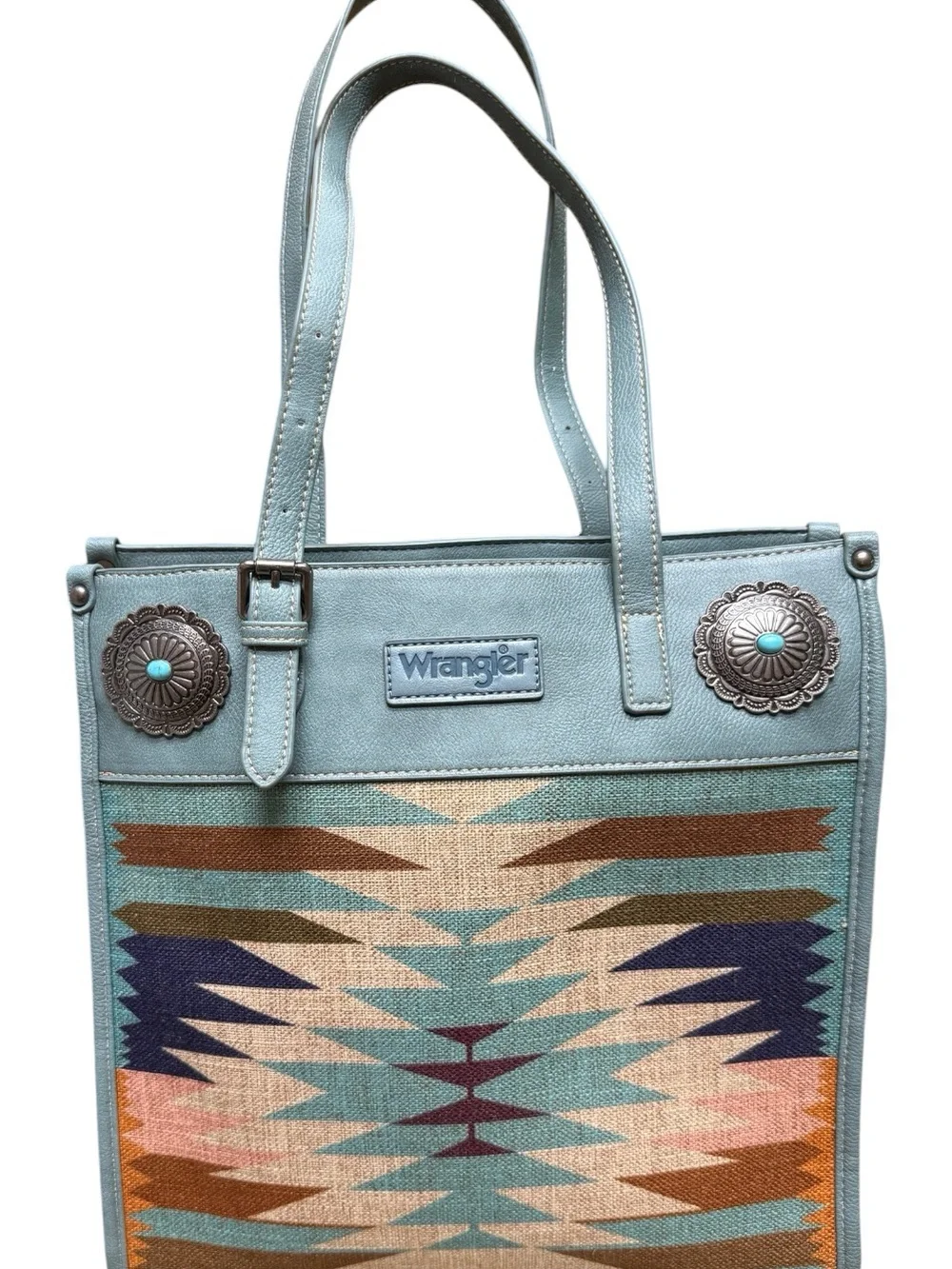 Wrangler Turquoise Southwestern Pattern Concealed Carry Tote